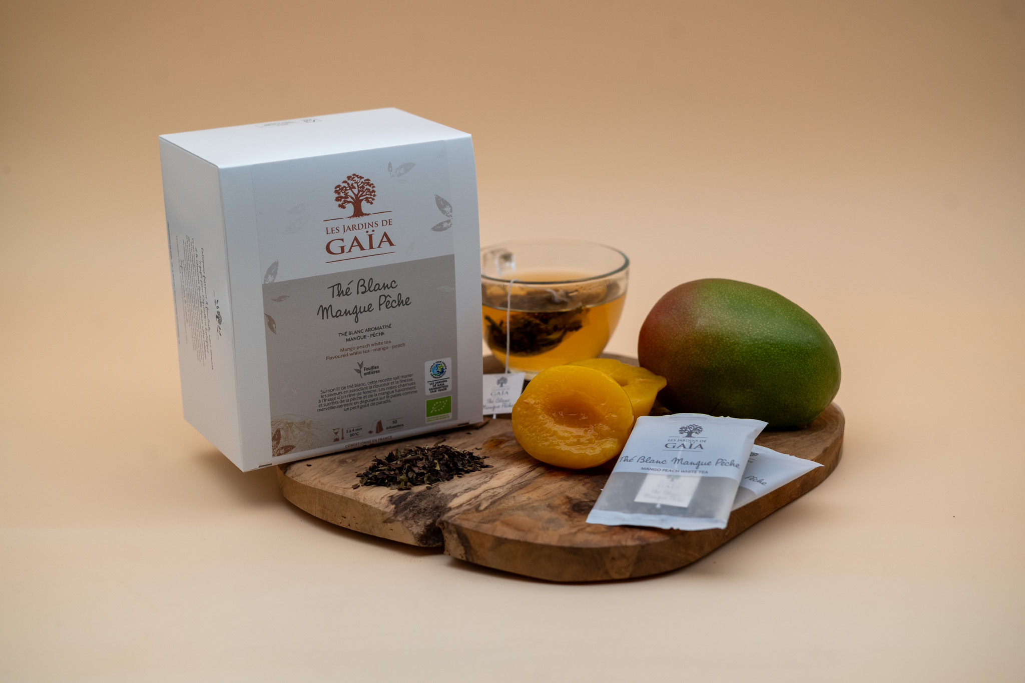 Thé blanc mangue pêche